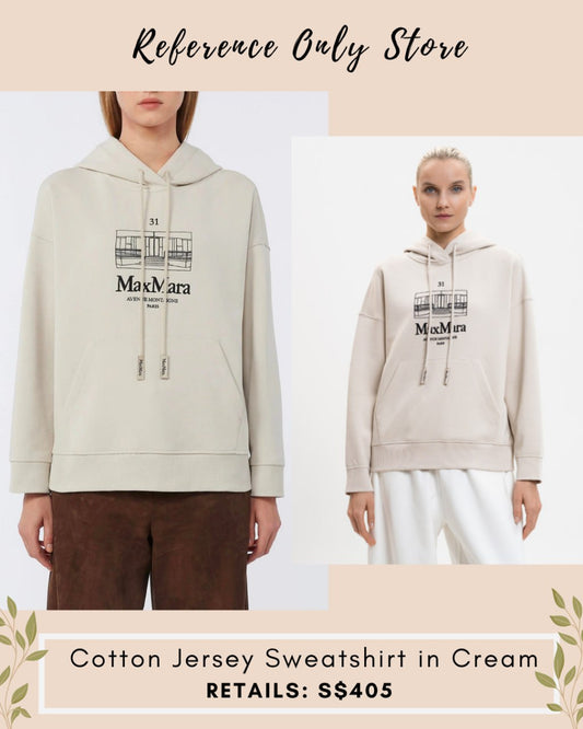 MM Cream jersey cotton sweatshirt