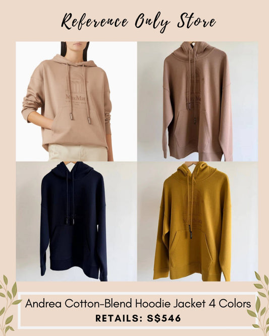 MM andrea cotton blend hoodie jacket in 4 colors