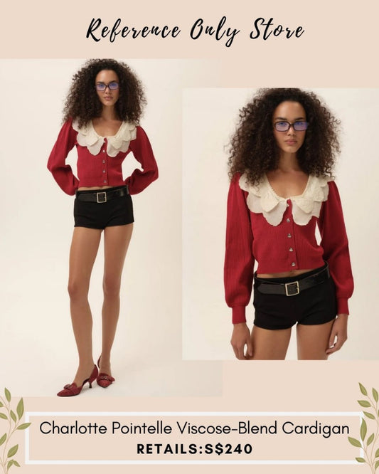 FLL Charlotte Pointelle Viscose Blend Cardigan