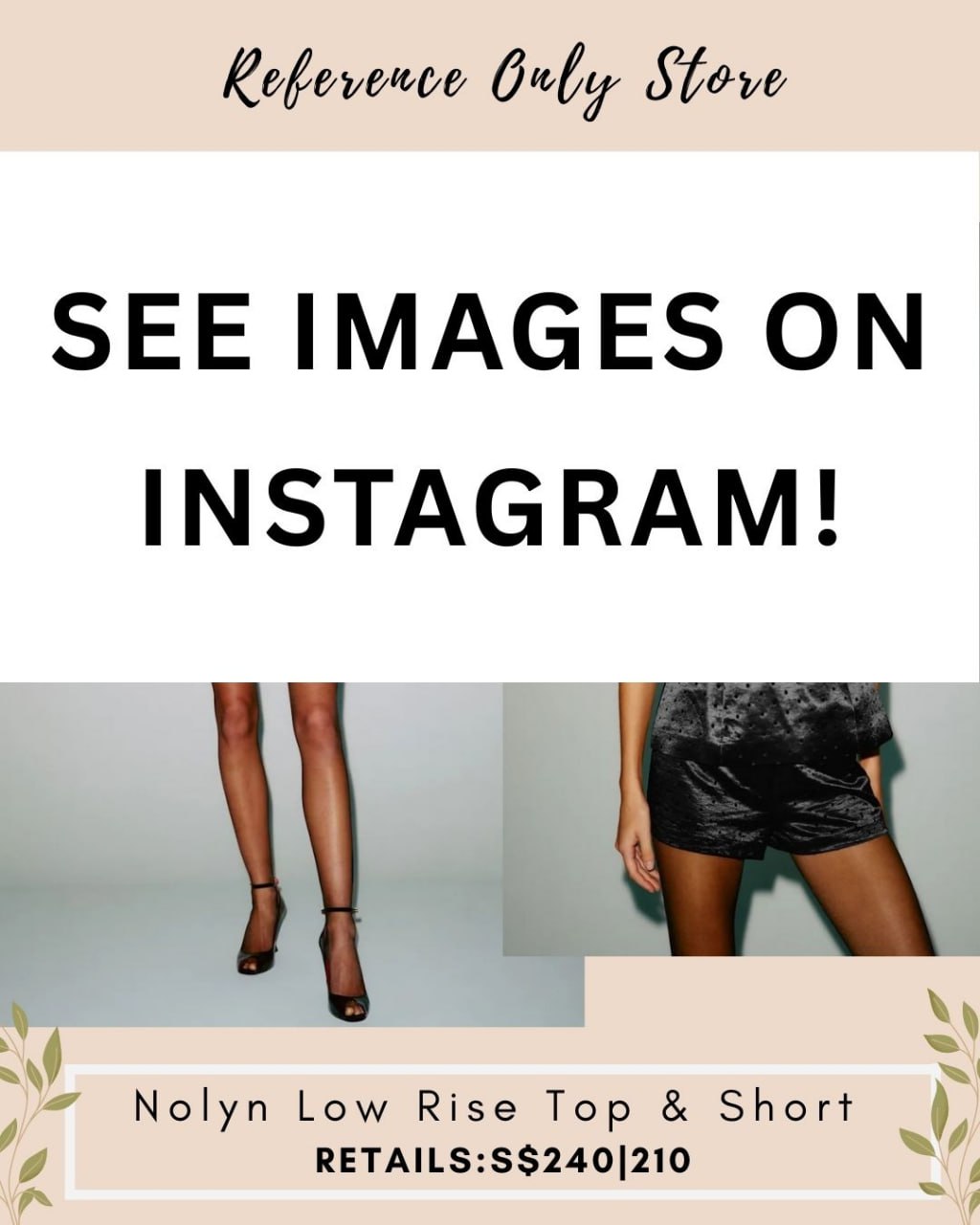 Ref Nolynn Low rise top & short set