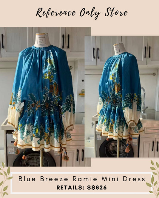 AM Blue breeze ramie mini dress