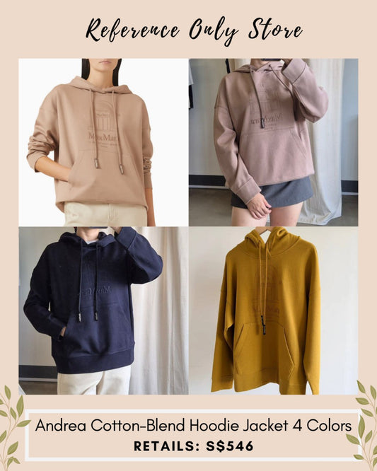MM andrea cotton blend hoodie jacket in 4 colors