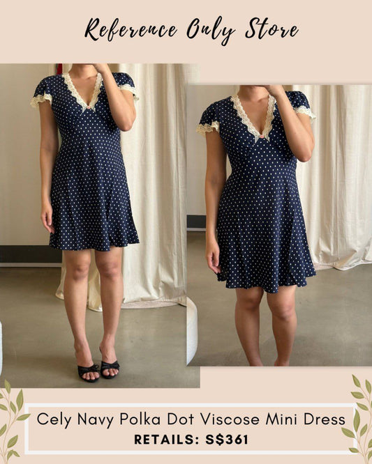 RX Cely mini polka dot viscose mini dress