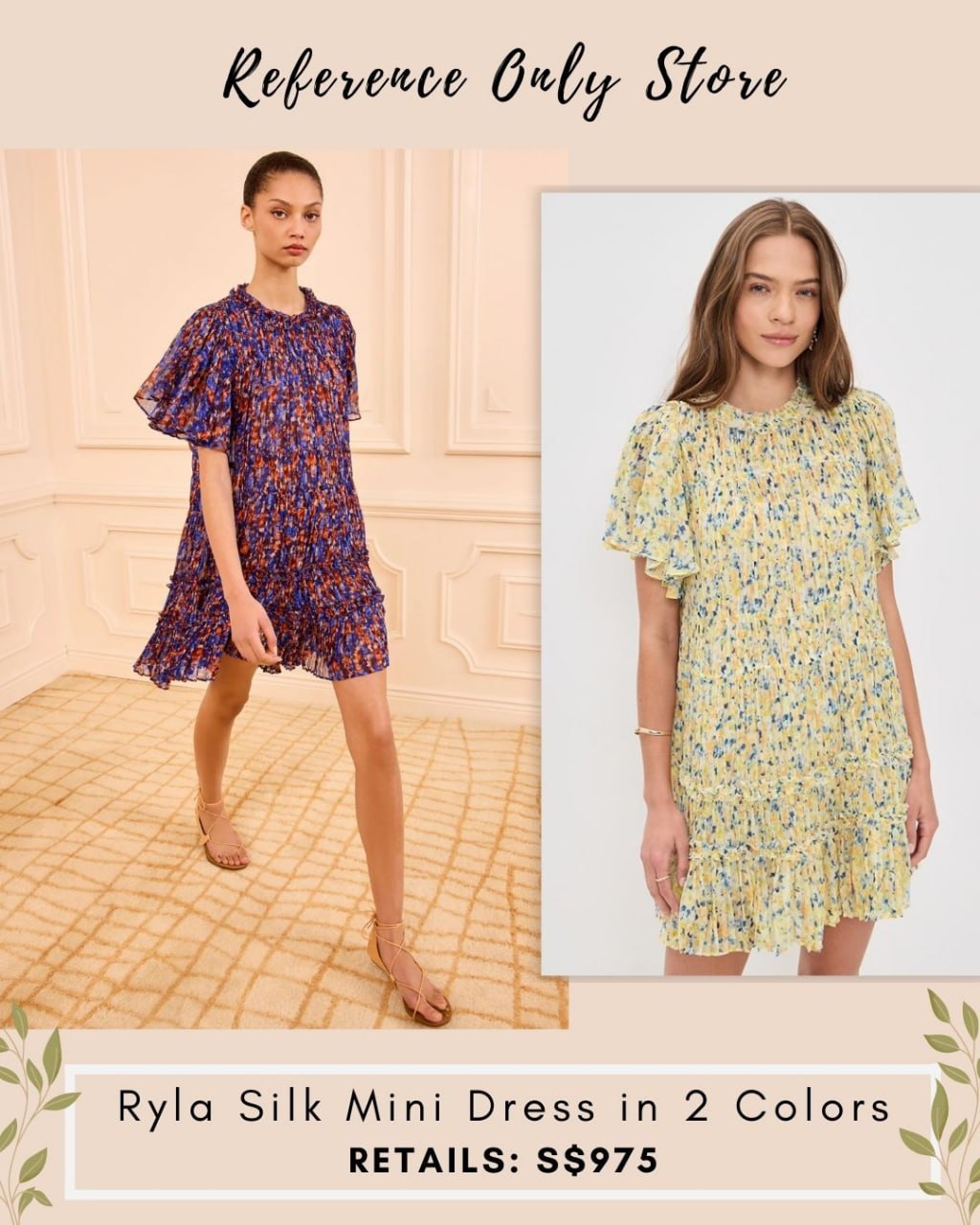 UJ Ryla Silk Mini Dress in 2 colors