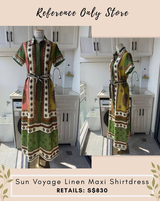 AM Sun Voyage linen maxi sun dress