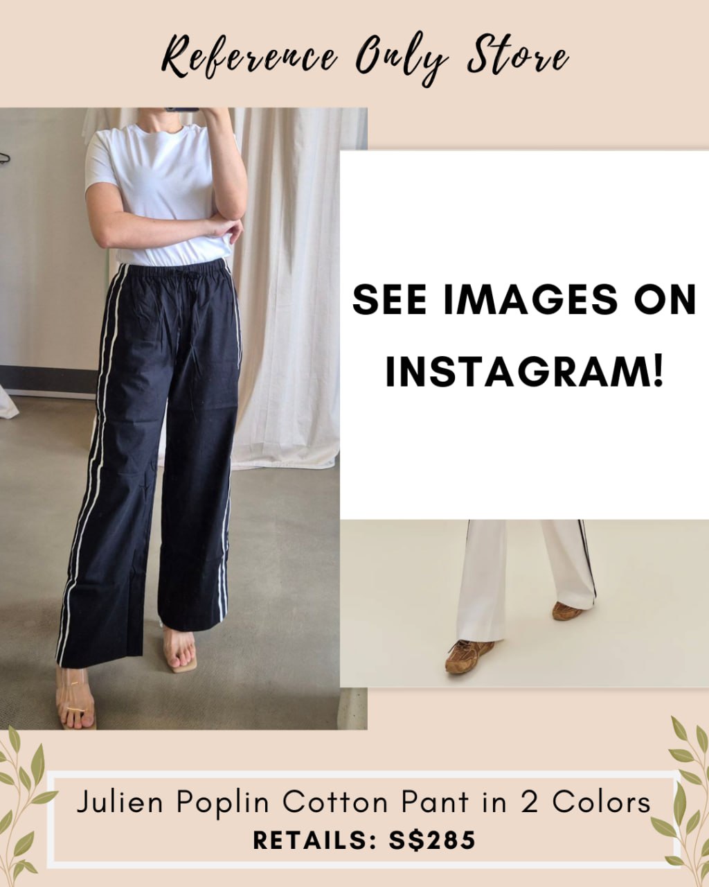 Ref Julien Poplin cotton pant in 2 colors