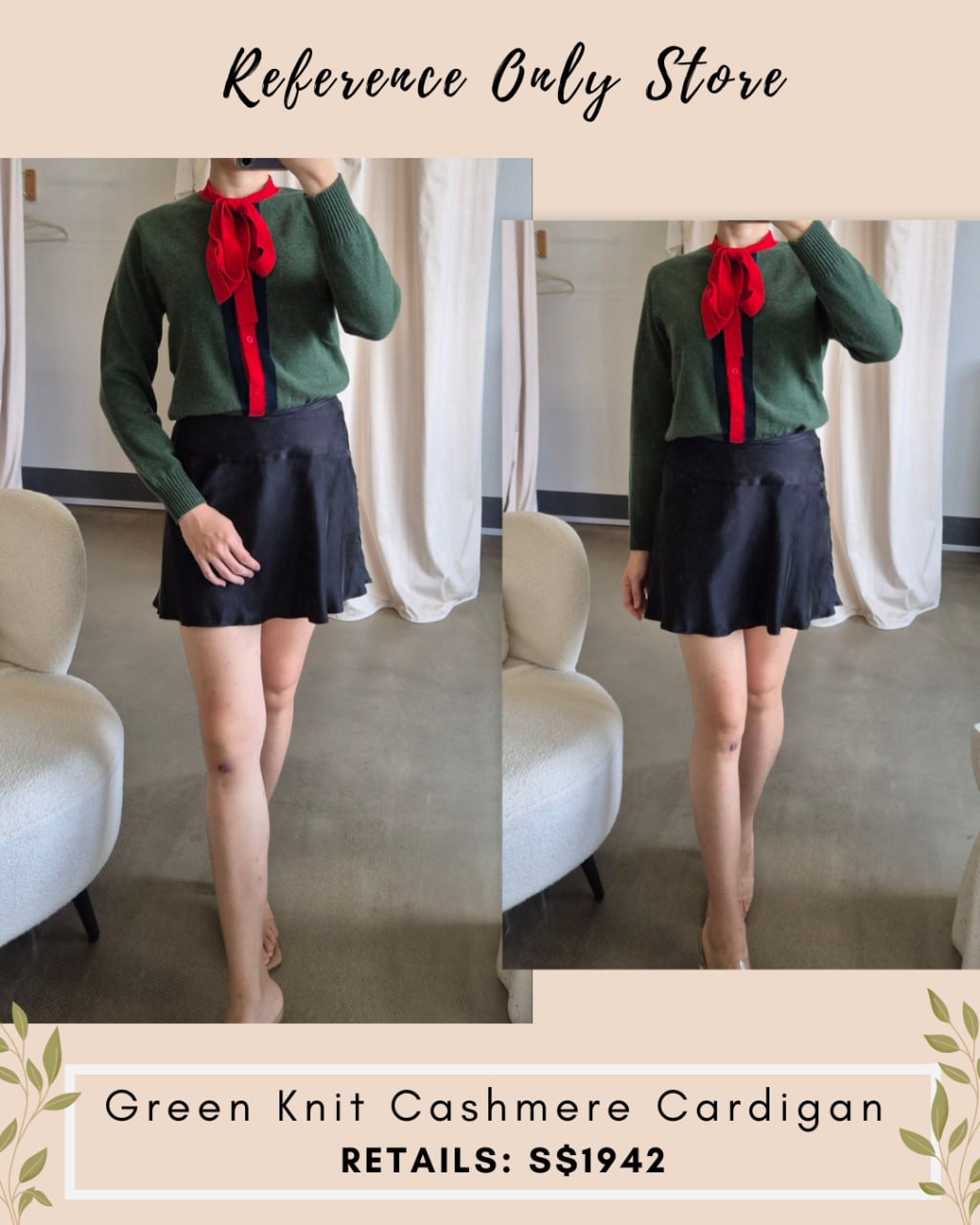 GC Green knit cashmere cardigan spring summer collection