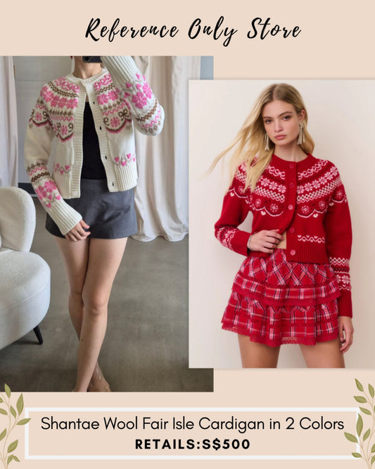 LSF Shantae wool fair isle cardigan in 2 colors