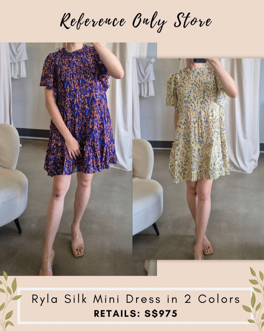 UJ Ryla Silk Mini Dress in 2 colors