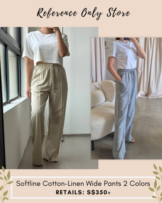 MM Softline cotton linen wide pants 2 colors