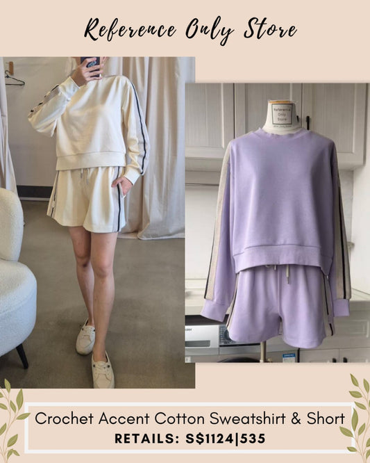 MC Crochet Accent cotton sweatshirt