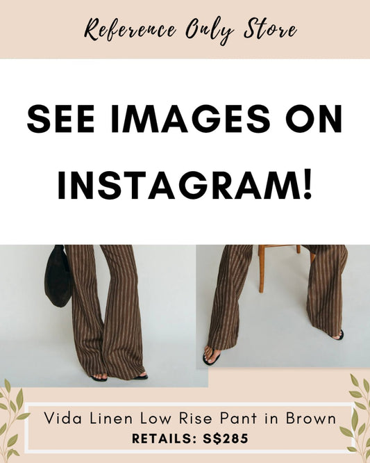 Ref Vida low rise pant in brown stripe