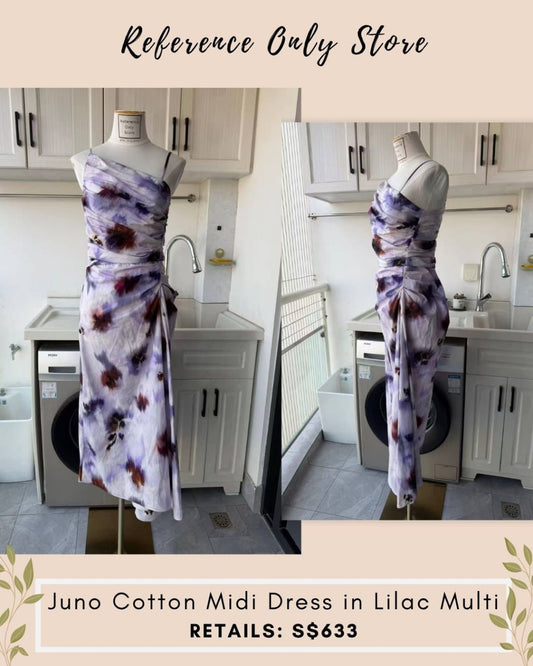 ALC Juni cotton midi dressin lilac multi