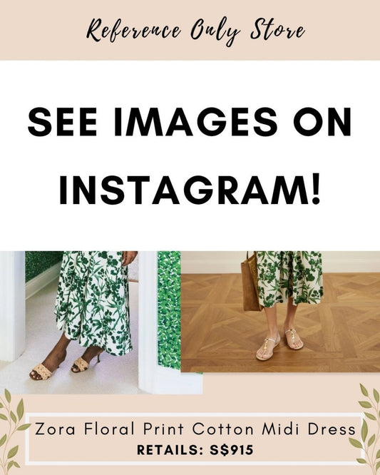 CC Zora floral botanical print cotton midi dress