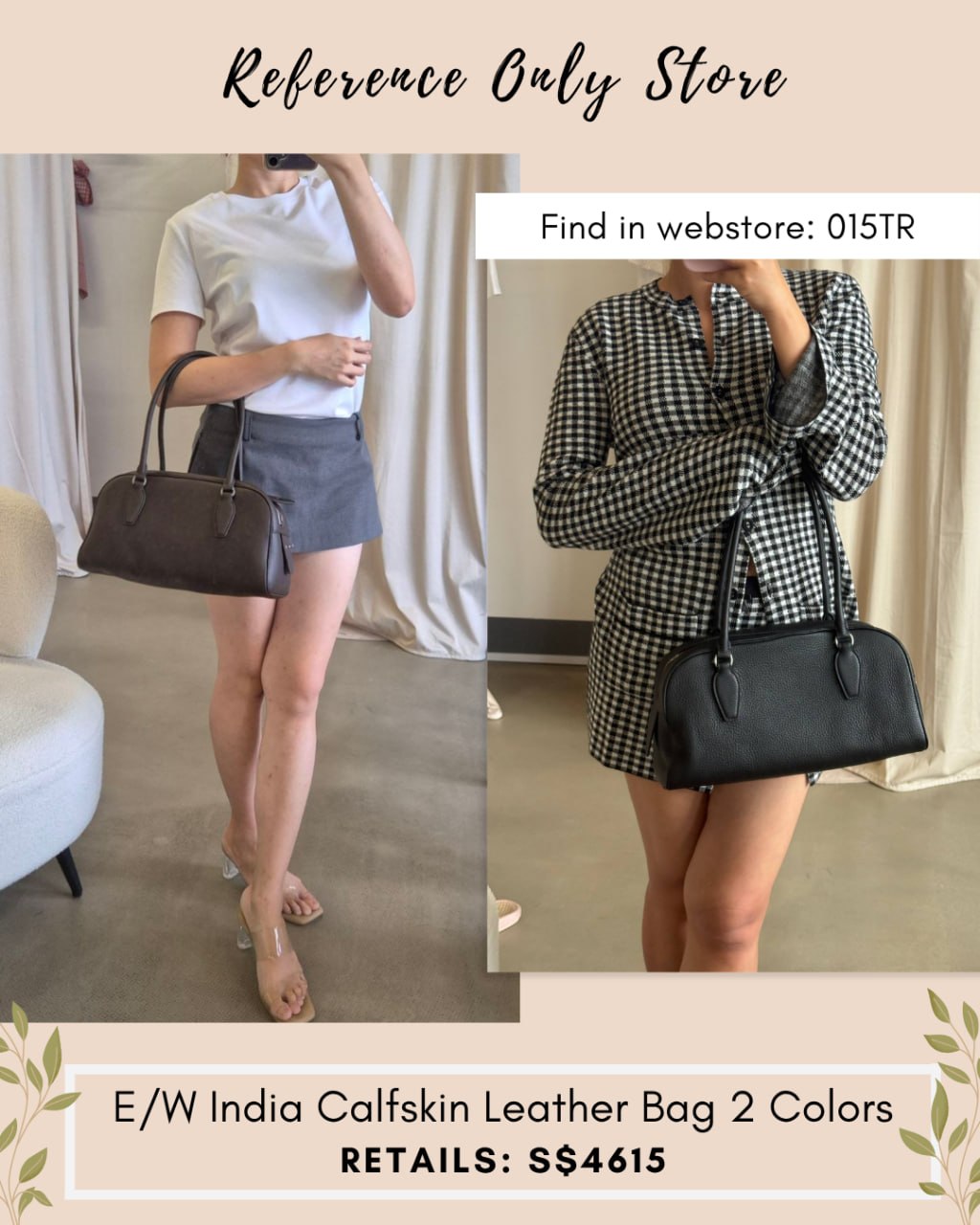 TR EW India leather shoulder bag