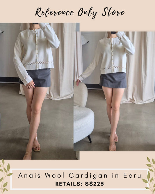 SZ Anais Wool cardigan in ecru white