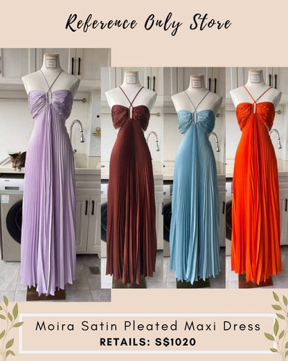 ALC Moira satin pleated maxi dress