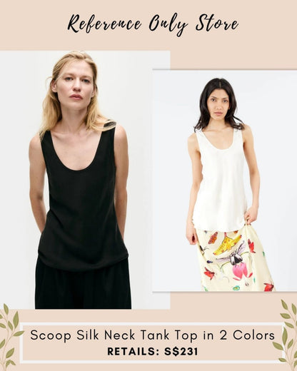 SL Scoop neck silk tank top in 2 colors