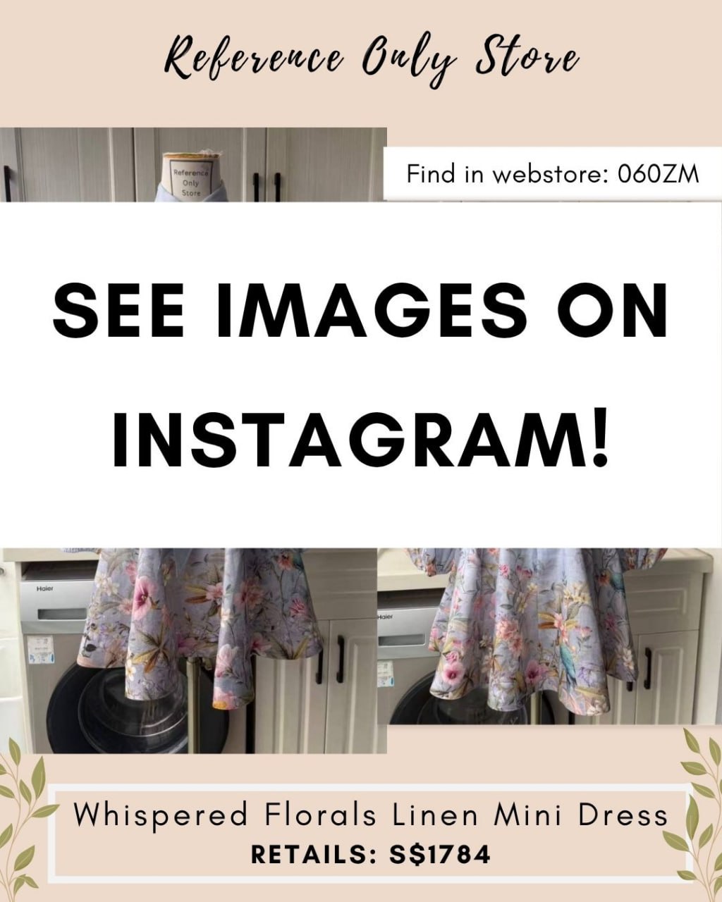 060zm whispered floral linen mini dress