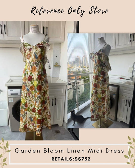 AM Garden Bloom linen midi dress