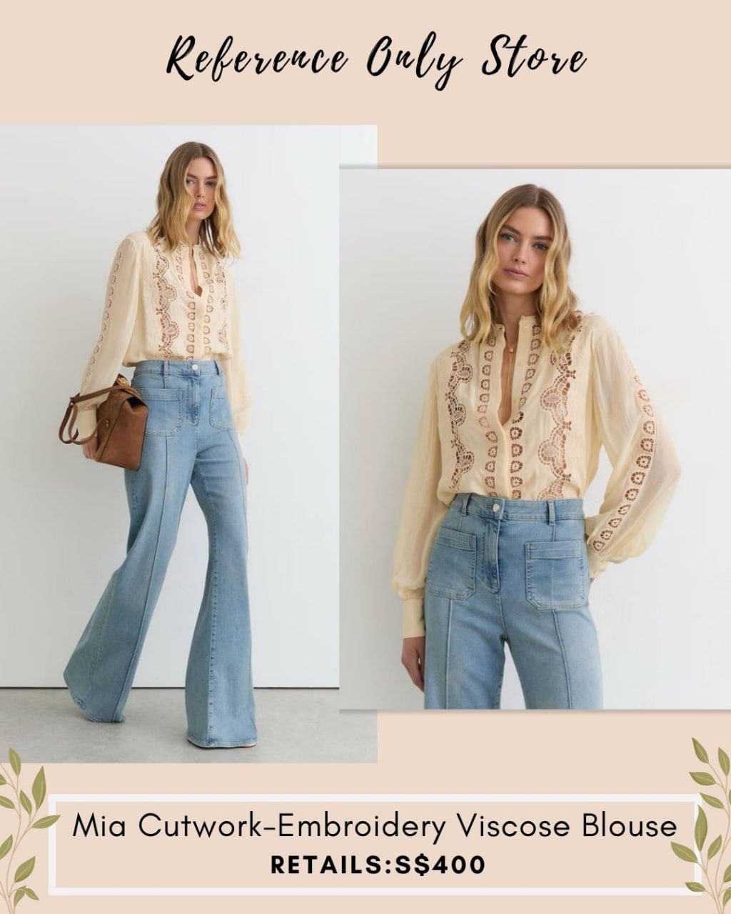 RS Mia embroidery viscose blouse