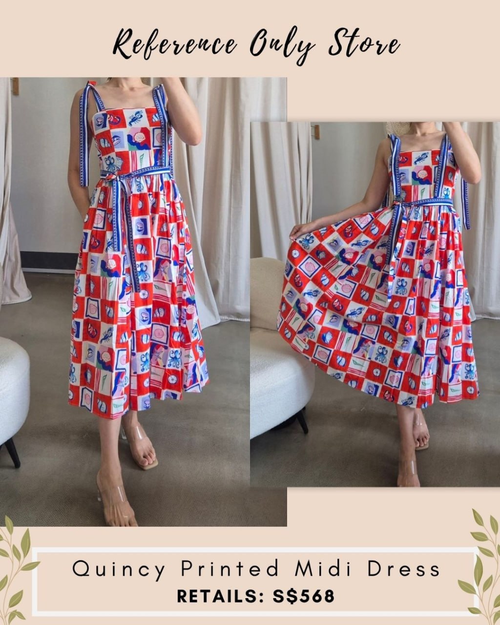 HB Quincy printed midi dress