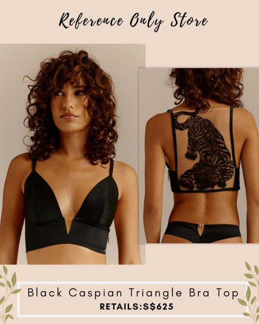 LV Black / white caspian triangle bra top