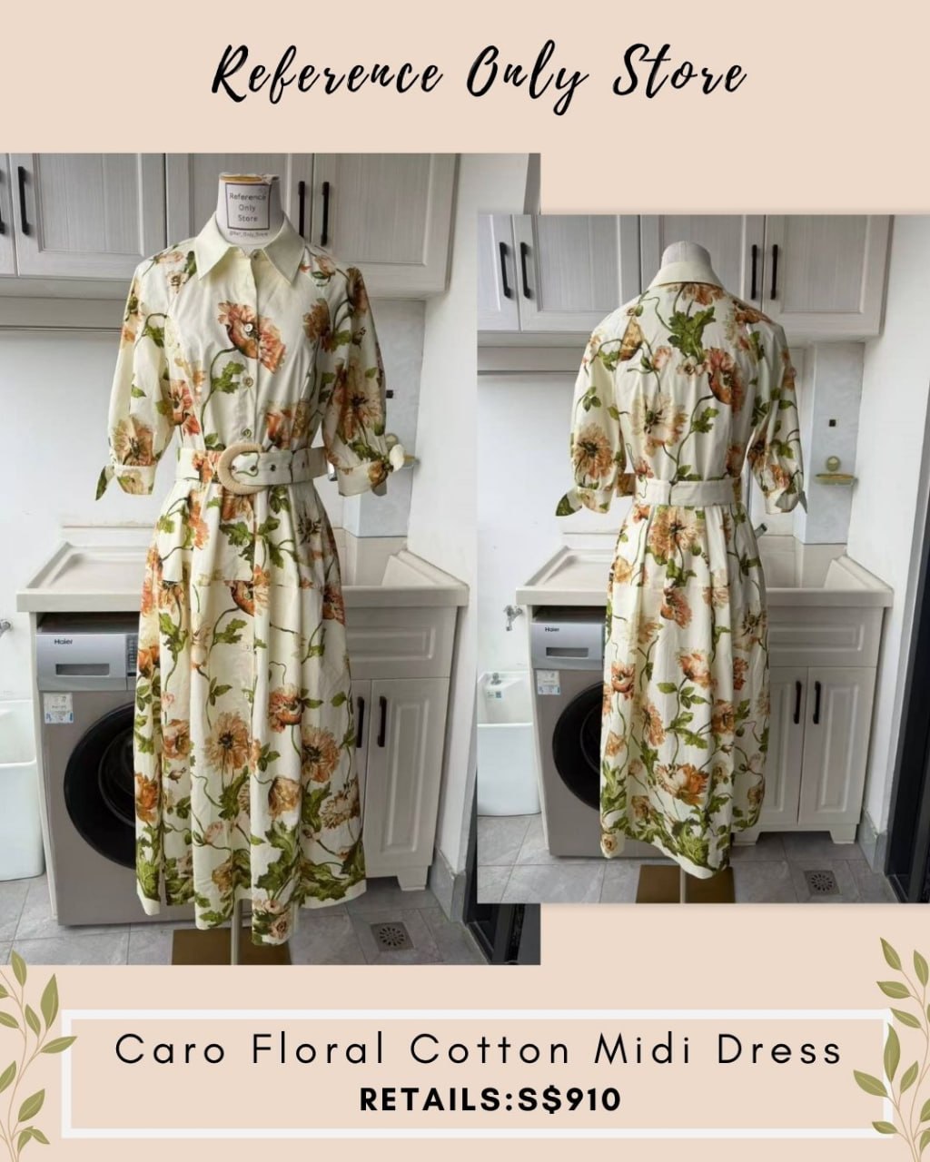 CC Caro floral cotton midi dress