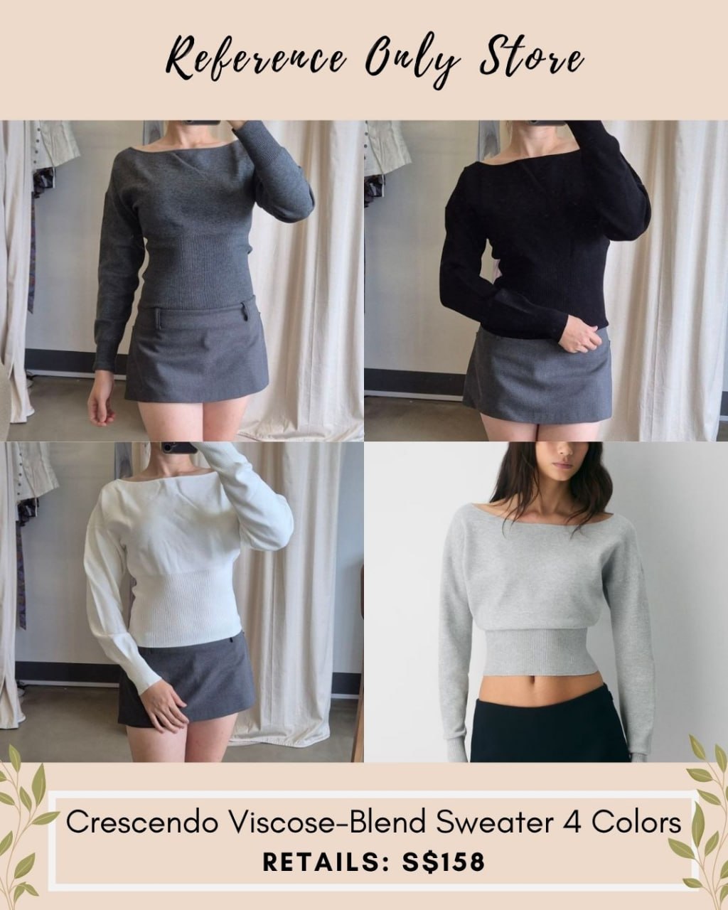 ARZ Crescendo viscose blend sweater in 4 colors