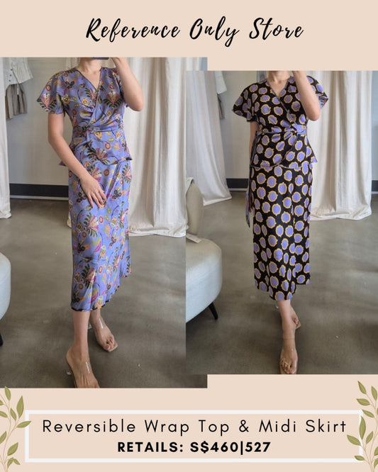 DVF Reversible wrap top & midi skirt