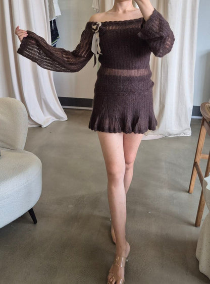 MP Little Lamb knit top and mini skirt