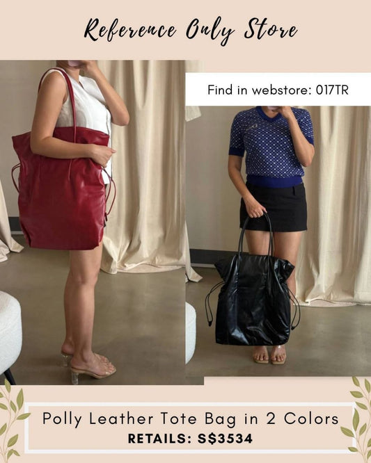 017TR Polly leather tote bag in 2 colors