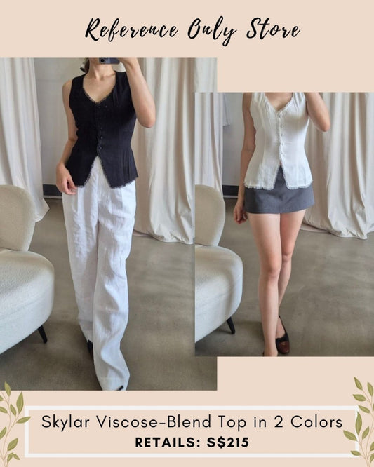 Ref Skylar viscose blend top in 2 colors