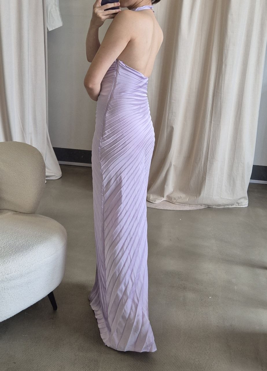 ALC Romy Pleated satin gown