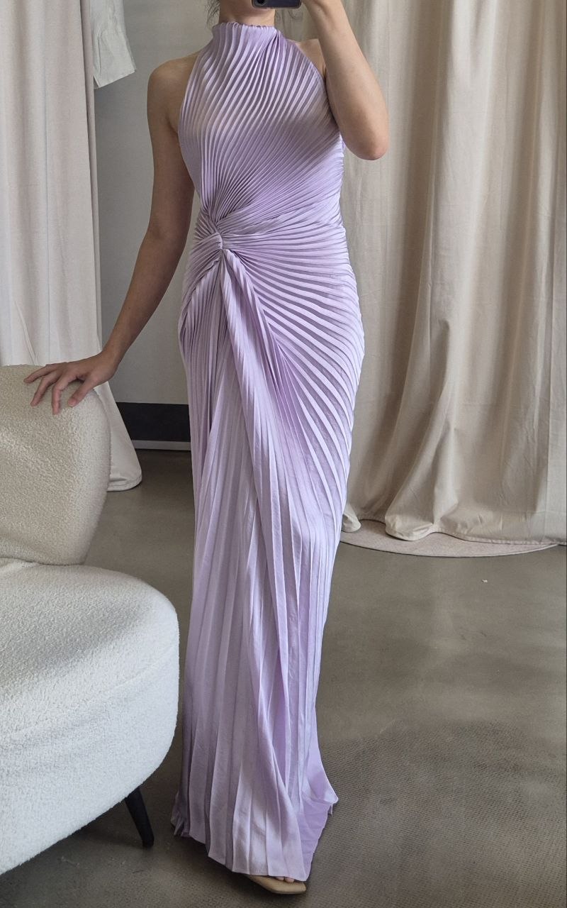 ALC Romy Pleated satin gown