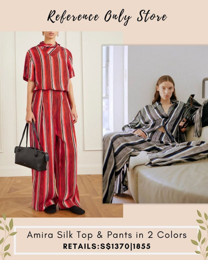 PS Amira silk top and pants in 2 colors