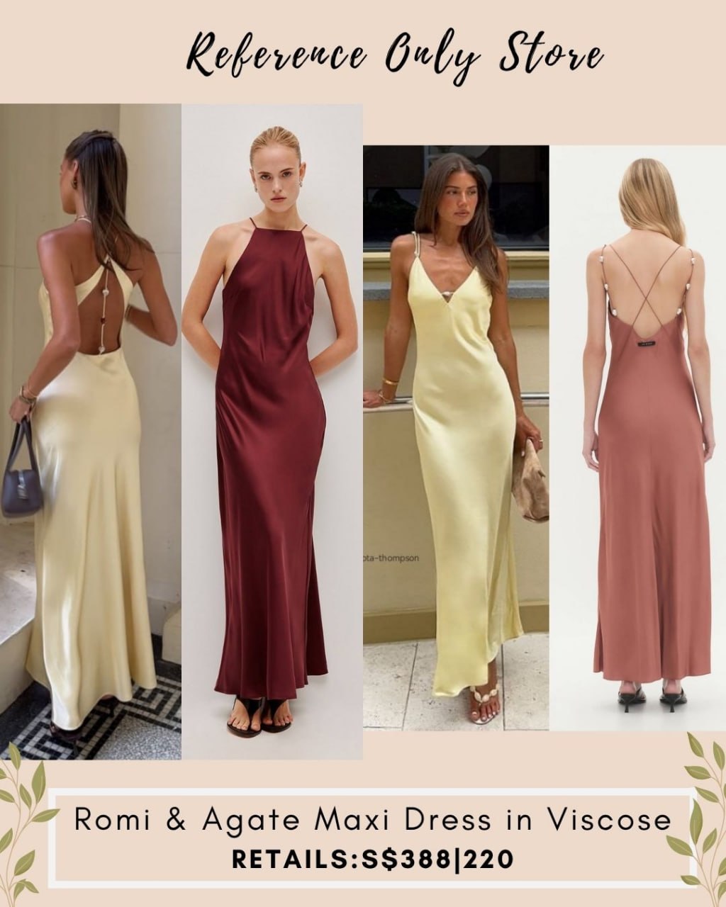 AJ Romi and agate maxi dress