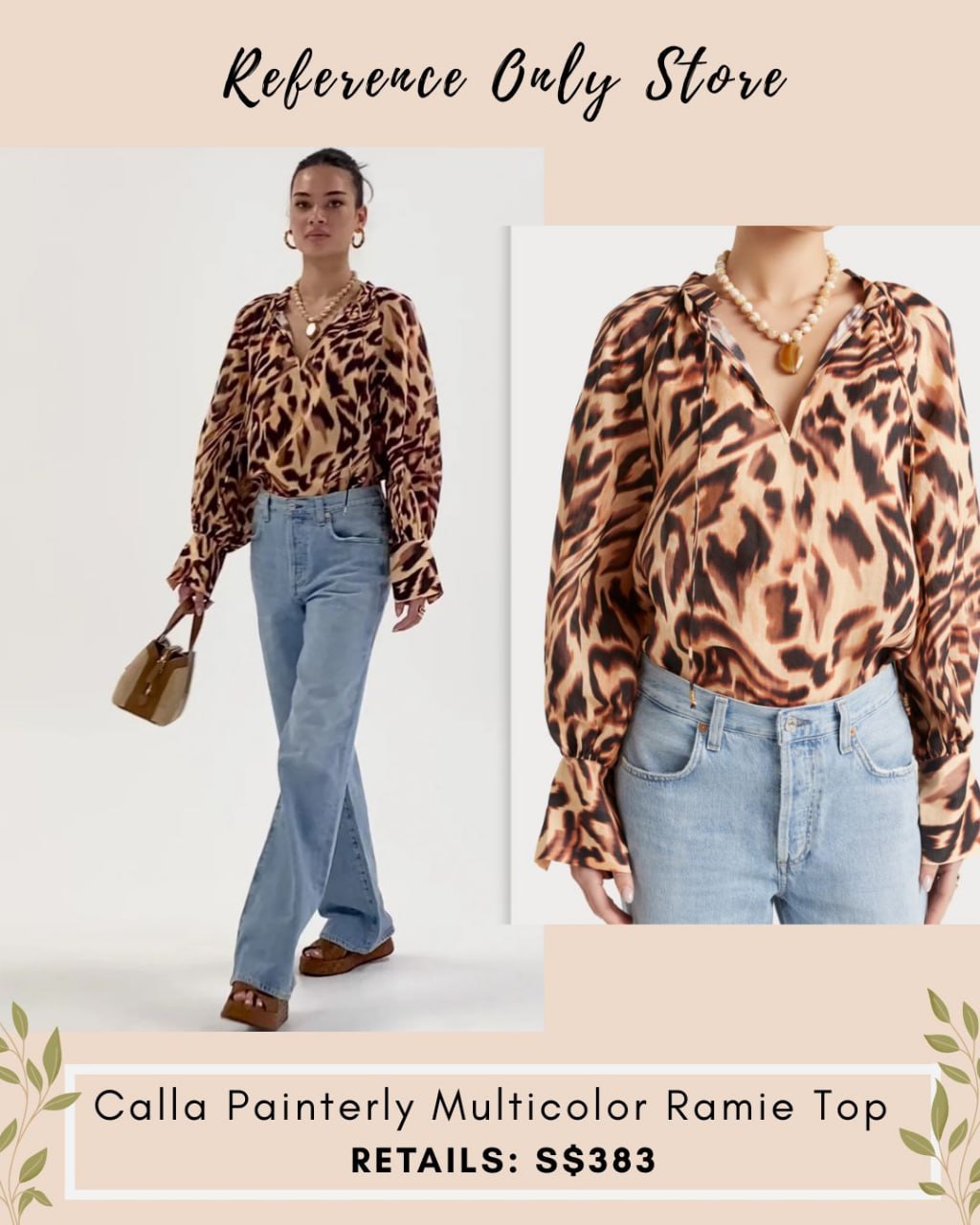 HK Calla painterly multicolor ramie top