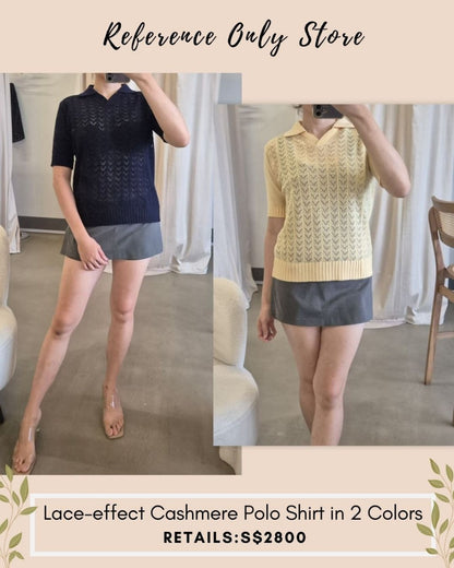 MM Lace effect cashmere polo shirt in 2 colors