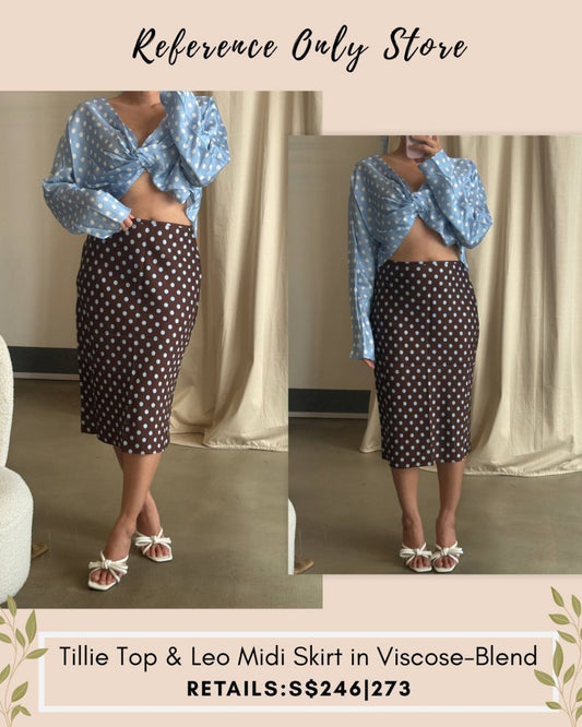 PSS Tillie top and leo midi dress Polka