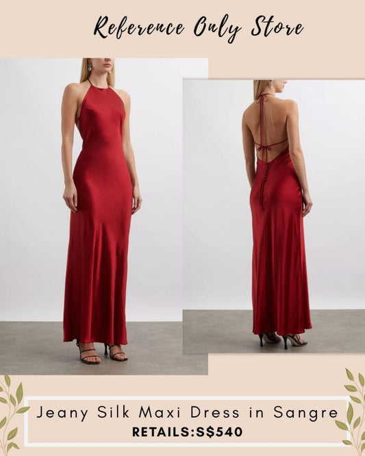 Ref Jeany Silk maxi dress in red
