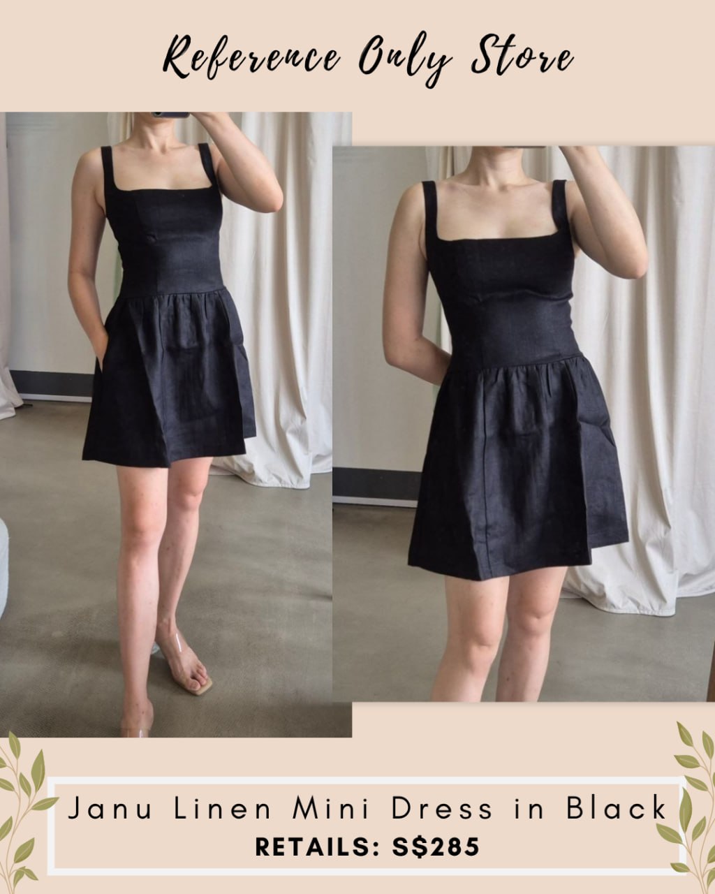 Ref Janu linen mini dress