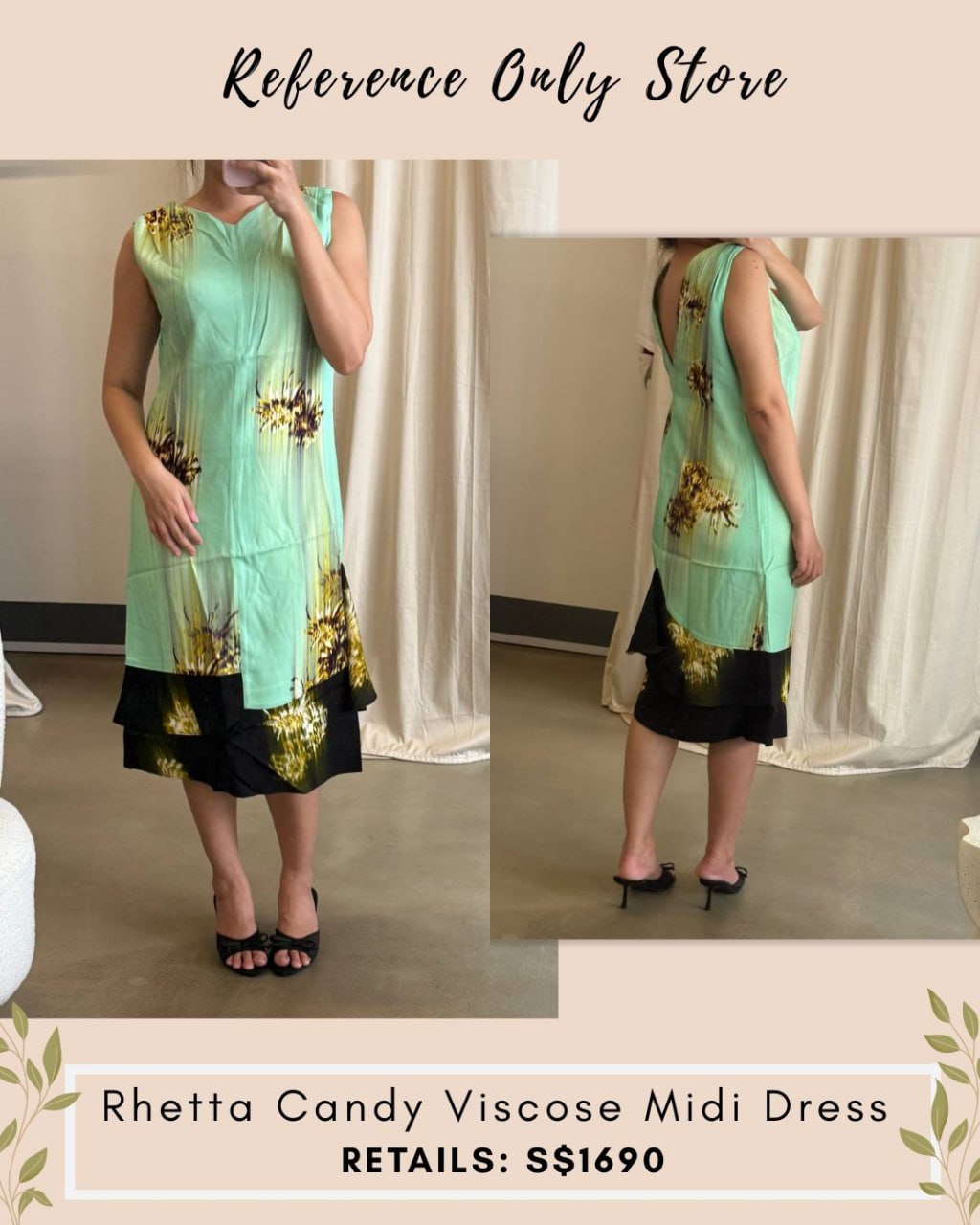 PS Rhetto candy viscose midi dress