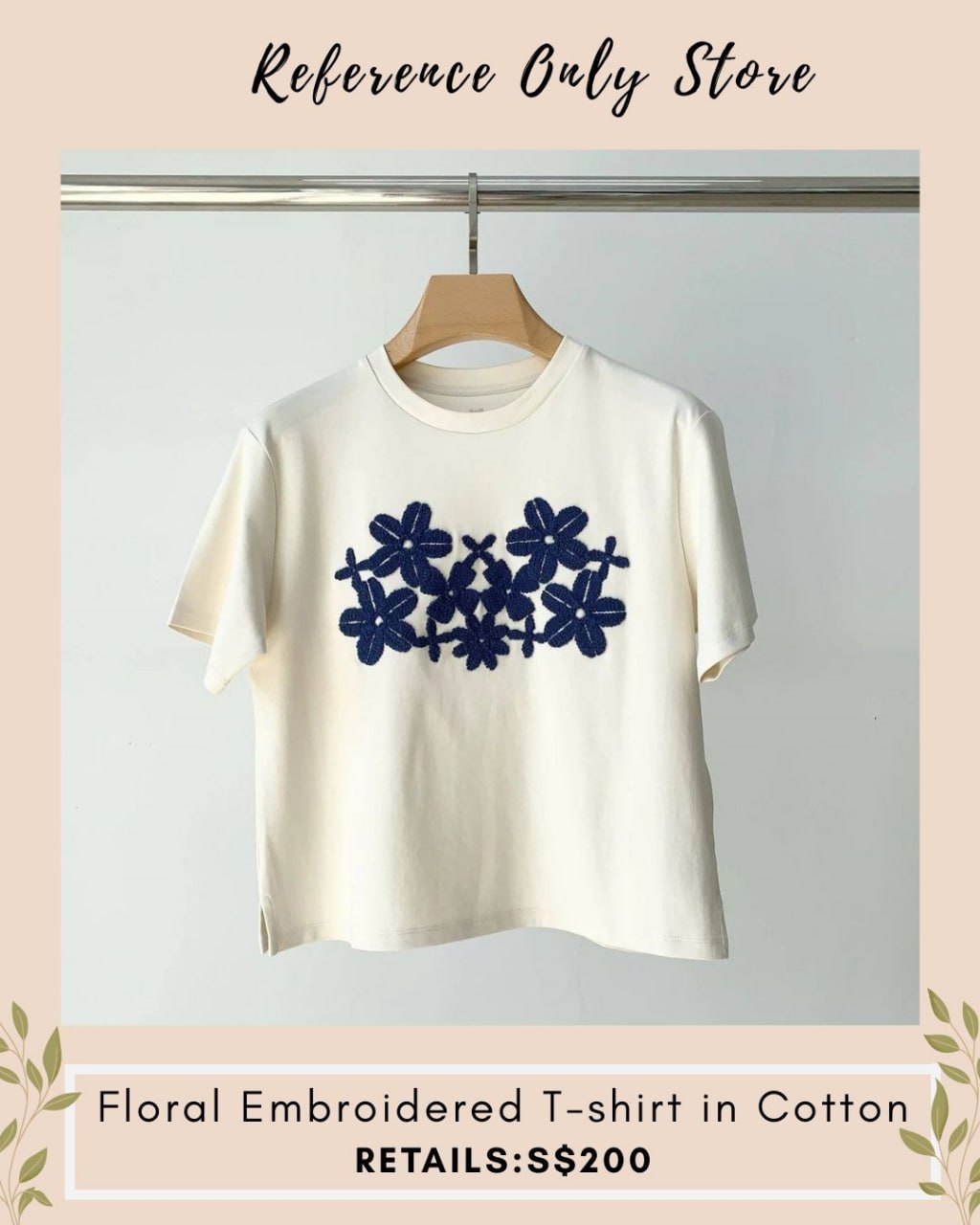 MM Floral embroidered t shirt