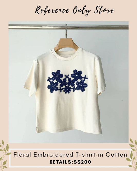 MM Floral embroidered t shirt