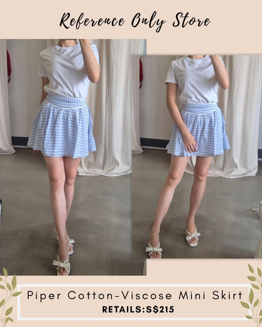Ref Piper cotton viscose mini skirt