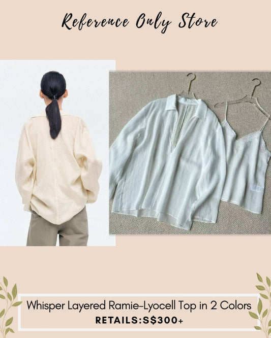 EDI Whisper layered 2 piece top in ramie lyocell
