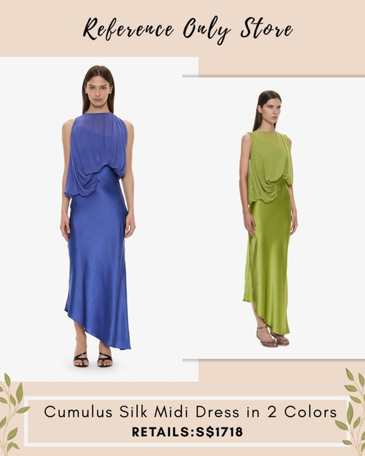 CE Cumulus silk midi dress in 2 colors