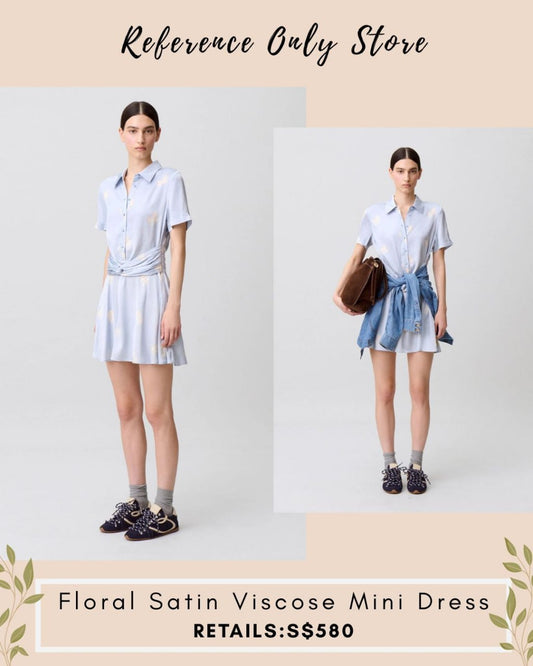 CP floral satin mini viscose dress