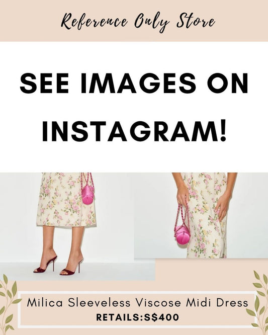 Ref Milica Floral sleeveless viscose midi dress